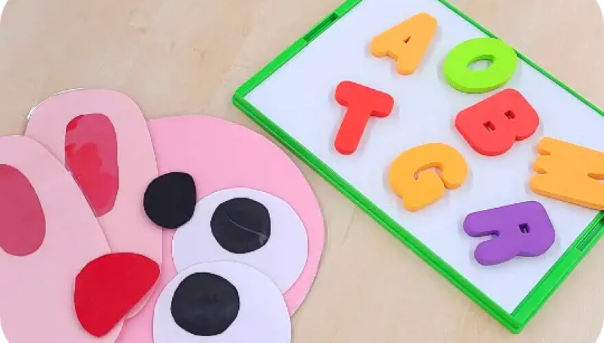 動物とアルファベットの写真