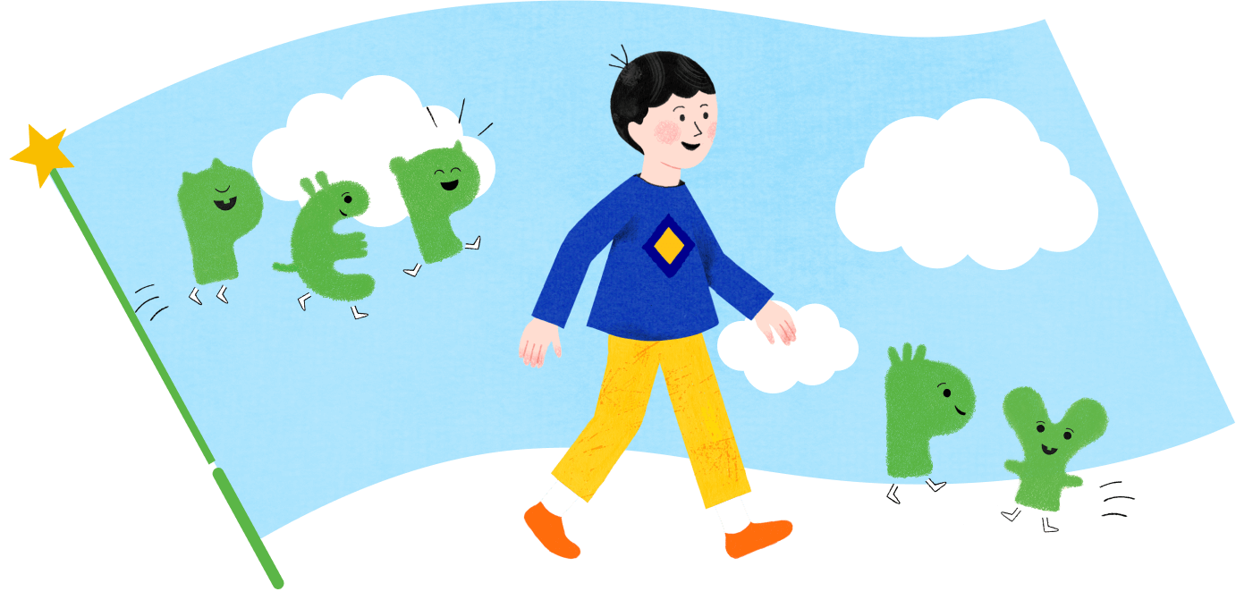 成長していく男の子のイラスト