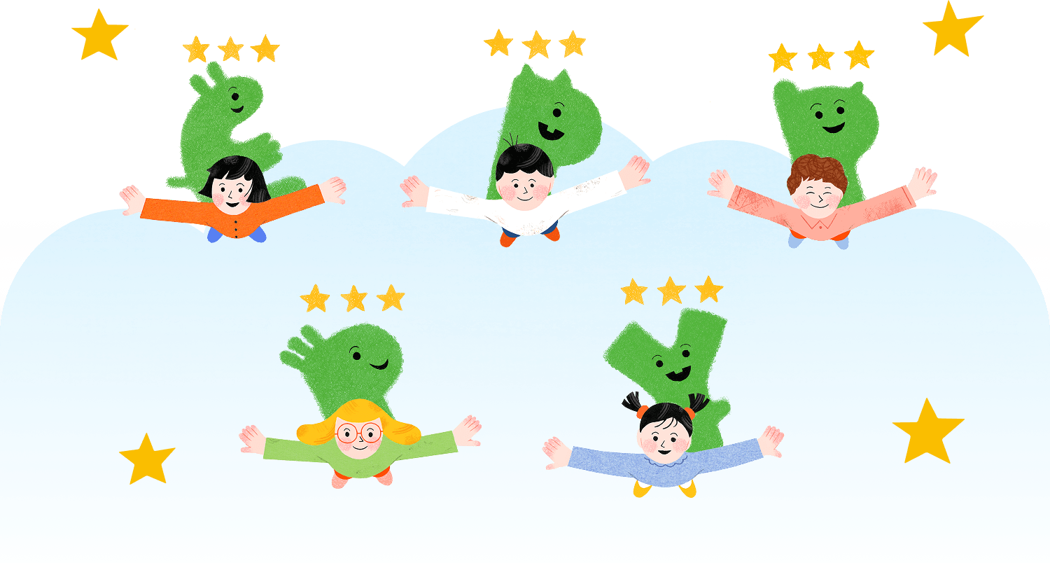 冒険に出かけている子どもたちのイラスト